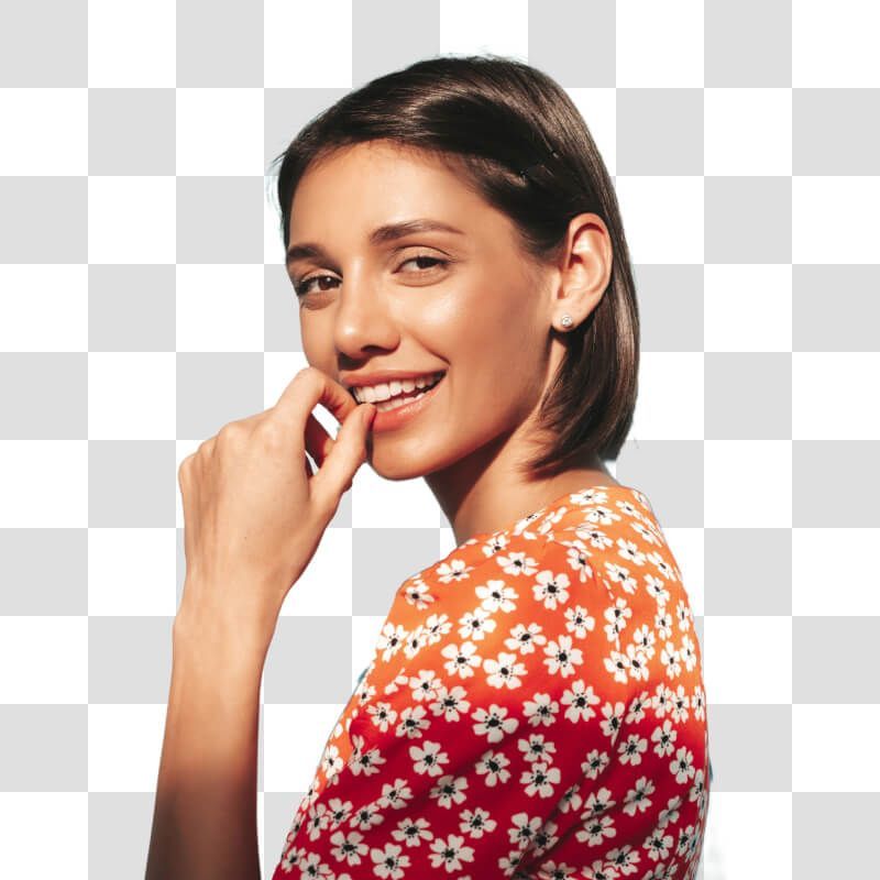 AI background remover preview with transparent product output.