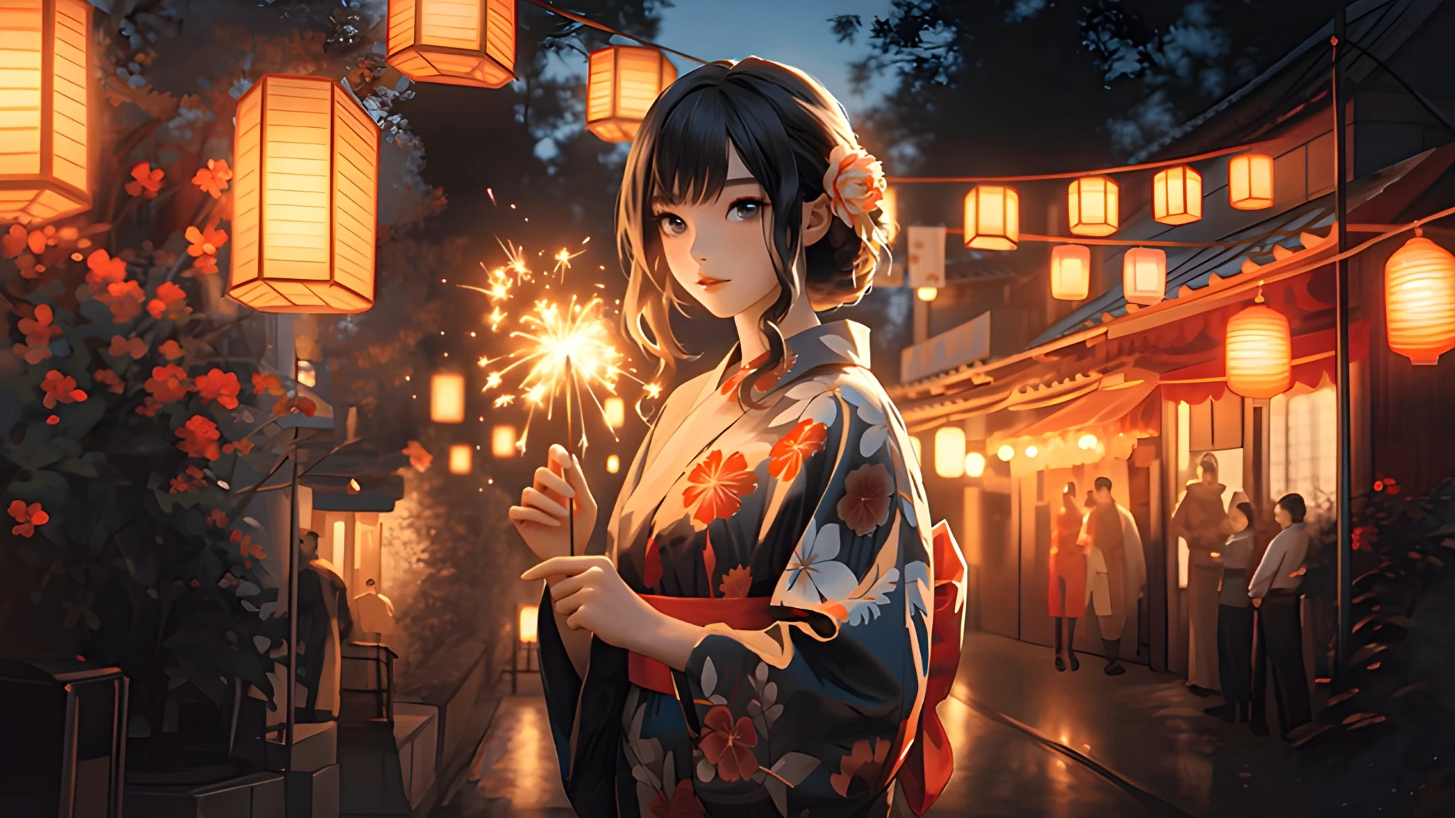 Anime image after AI upscaling