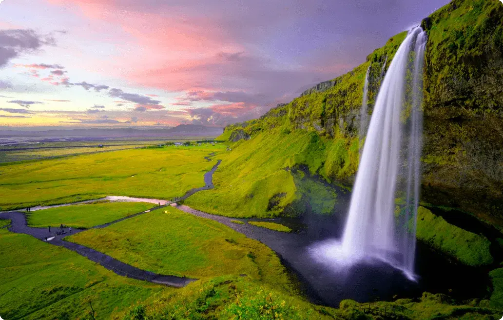 Landscape image after watermark cleanup