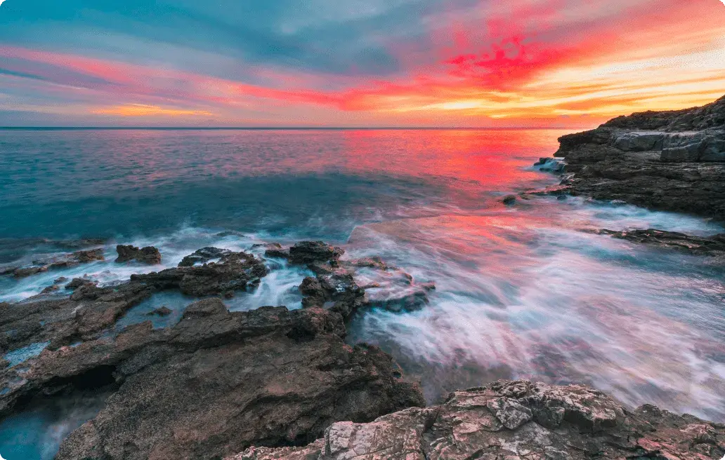 Ocean photo after watermark removal